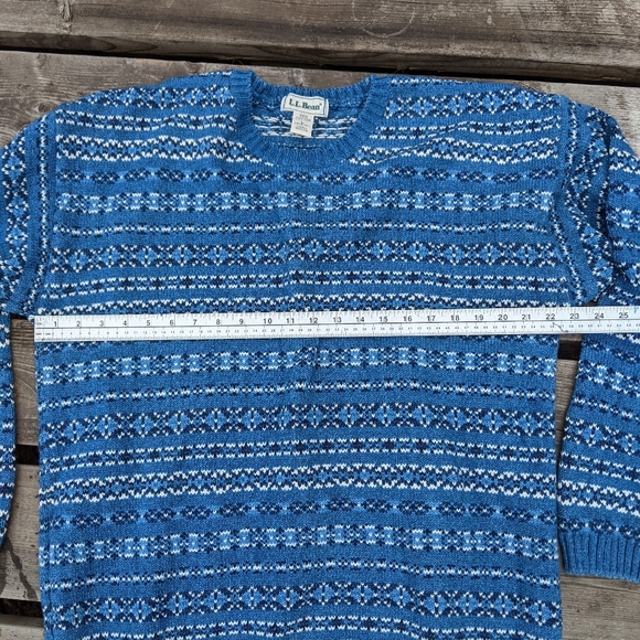 Vintage L.L. Bean Scottish cotton grandpa sweater woven knit jumper - Picture 6 of 7